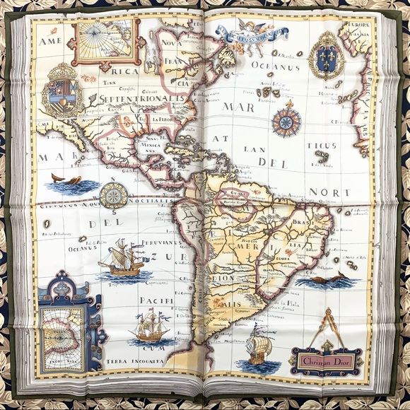 DIOR Rare Americas Map Scarf - Picture 2 of 10